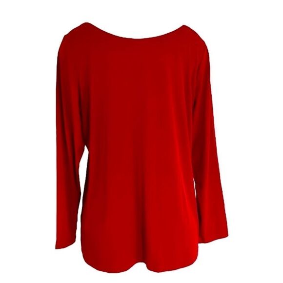Susan Graver Modern Essentials Liquid Knit Ballet-Neck Top - Picture 4 of 5